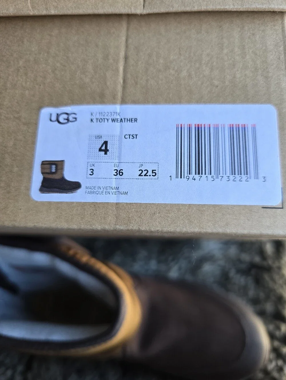 UGG Kids Brown and Tan Winter Boots